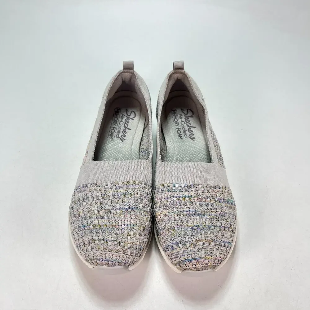 Skechers Be Cool Sherbet Skies Grey Multi Slip On Shoes 100367 Women's Size 7.5